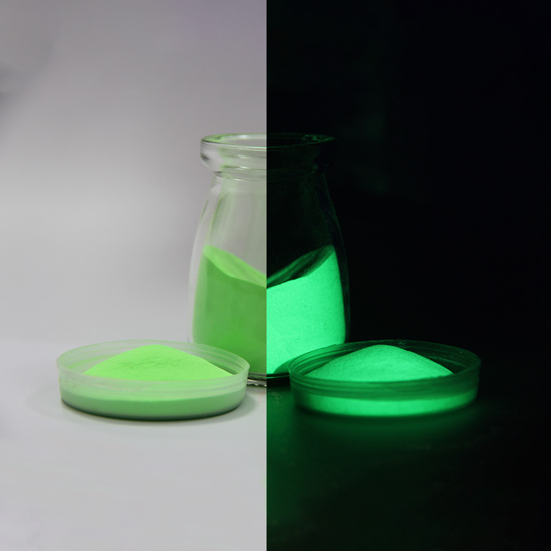 CPG-398 Colored Green powder 20um Particle Size Long Effect Non-toxic Non-radioactive Glow Powder